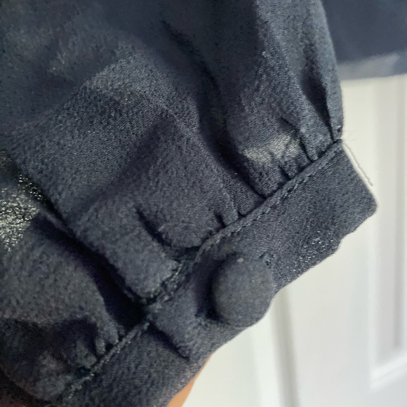 Club Monaco silk chiffon embroidered sequinned blouse, size XS - Picture 11 of 13